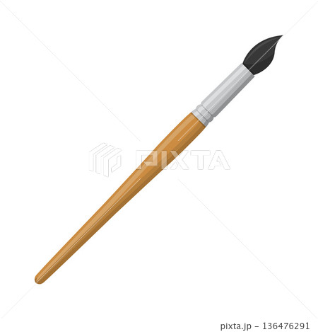 Paint Brush Cartoon Vector Illustration 136476291