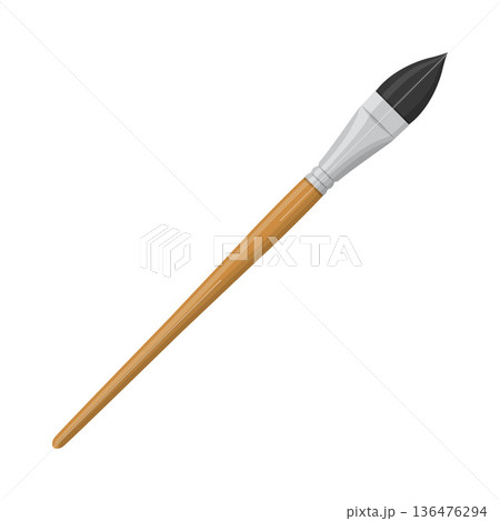 Paint Brush Cartoon Vector Illustration 136476294