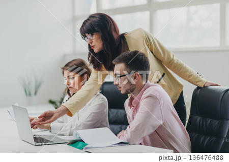 Business team in the office Business team in the office 136476488
