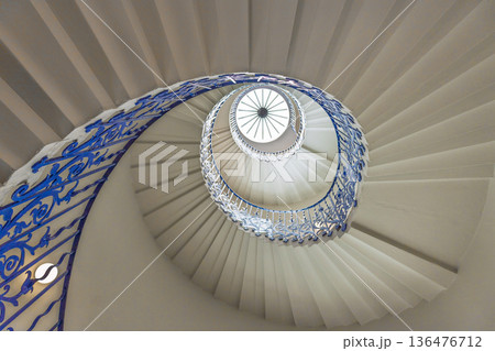 Geometric spiral of the historic Tulip Stairs in Greenwich Geometric spiral of the historic Tulip Stairs in Greenwich 136476712