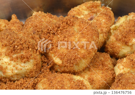 Traditional potato plum dumplings with breadcrumbs Traditional potato plum dumplings with breadcrumbs 136476756
