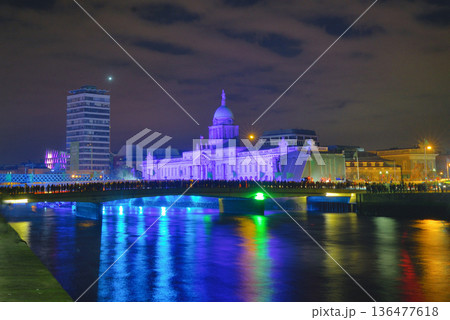 Dublin, Ireland - January 01, 2019 Cityscape Dublin, Ireland - January 01, 2019 Cityscape 136477618