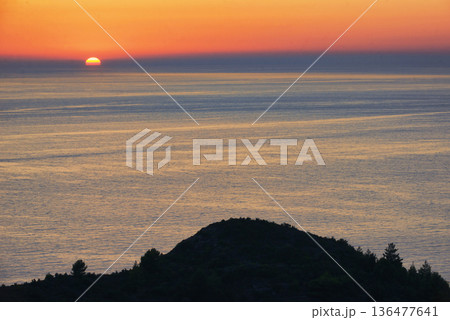 Waters of Ionian sea, near Agios Nikitas, Lefkada in Summer 136477641