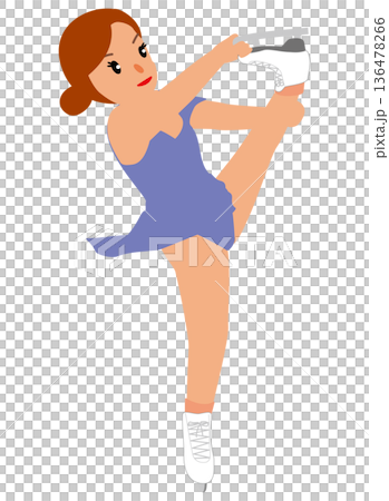 圖:一名女子參加冬季運動比賽-花式溜冰 07 圖:一名女子參加冬季運動比賽-花式溜冰 07 136478266