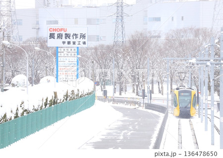 宇都宮ライトレール 冬景色 宇都宮ライトレール 冬景色 136478650