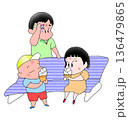 暑い日にアイスを食べる子供 136479865
