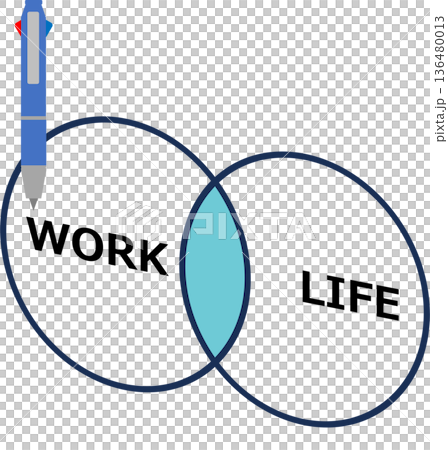 Work-life balance illustrations 136480013