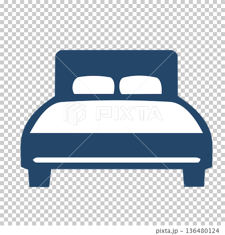ベッドのアイコン　Bed icon 136480124