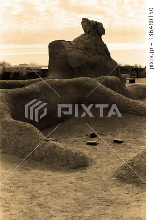 Ancient Casa Grande Ruins National Monument Sepia Toned Ancient Casa Grande Ruins National Monument Sepia Toned 136480150