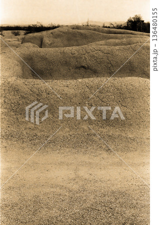 Ancient Casa Grande Ruins National Monument Sepia Toned 136480155