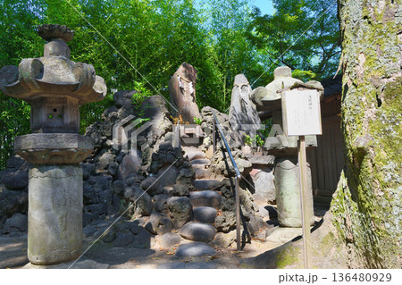 浅間神社 富士塚(千葉県松戸市 松戸神社境内) 浅間神社 富士塚(千葉県松戸市 松戸神社境内) 136480929