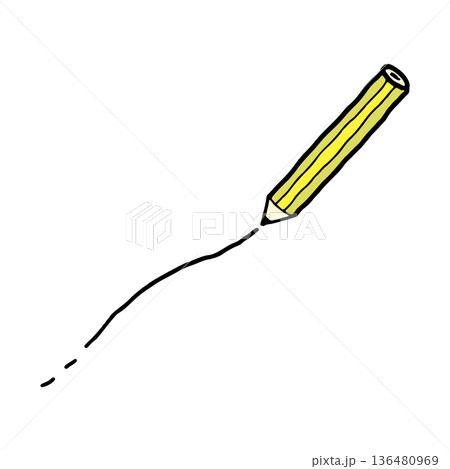 鉛筆で描いたようなラインの手書きイラスト 鉛筆で描いたようなラインの手書きイラスト 136480969
