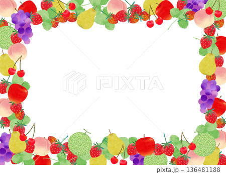 果物フレーム 136481188