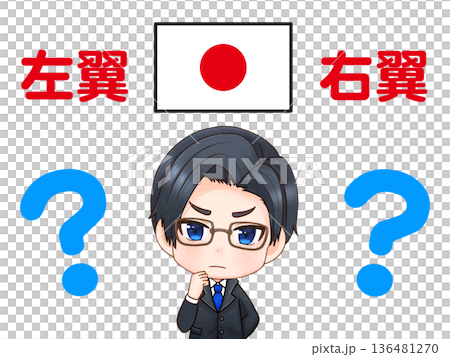 右翼と左翼の違いに疑問を持つ政治家の素材 右翼と左翼の違いに疑問を持つ政治家の素材 136481270