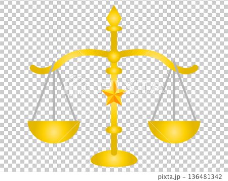 Simple balance illustration material 2 Simple balance illustration material 2 136481342
