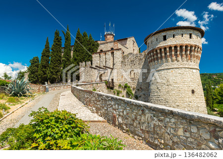 View of Brescia castle (Castello di Brescia), Lombardy, Italy View of Brescia castle (Castello di Brescia), Lombardy, Italy 136482062