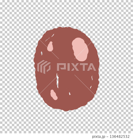 成熟橄欖的插圖，呈紅褐色果實。 136482532