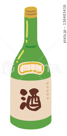 日本酒の手描きイラスト 日本酒の手描きイラスト 136483416