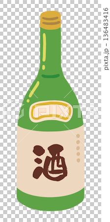 日本酒の手描きイラスト 日本酒の手描きイラスト 136483416