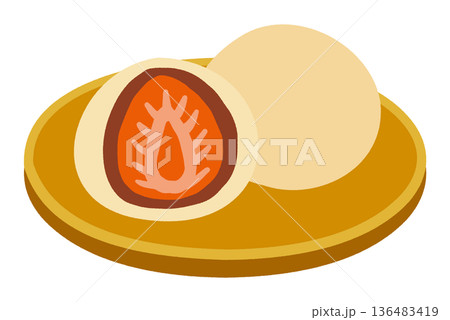 苺大福のイラスト 136483419