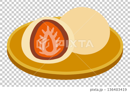 苺大福のイラスト 136483419