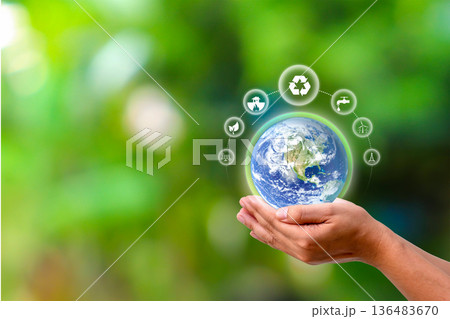 composite image of hand presenting 136483670