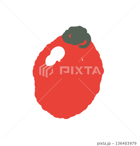 艶のあるローズヒップの実のイラスト 鮮やかな赤色の果実素材 艶のあるローズヒップの実のイラスト 鮮やかな赤色の果実素材 136483979