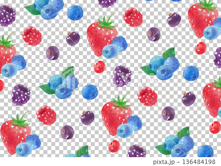 Watercolor fruit wallpaper 136484198