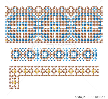 Bronze blue Beaded Ukrainian Ornaments Set Bronze blue Beaded Ukrainian Ornaments Set 136484343