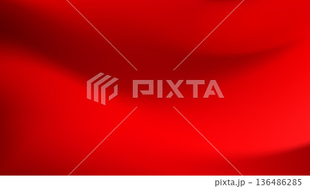 Soft red bg with dynamic satin waves. Dark interior room wall 136486285