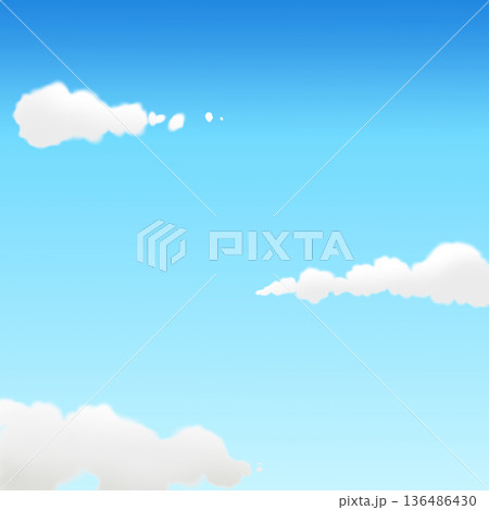 シンプルな青空の背景イラスト シンプルな青空の背景イラスト 136486430