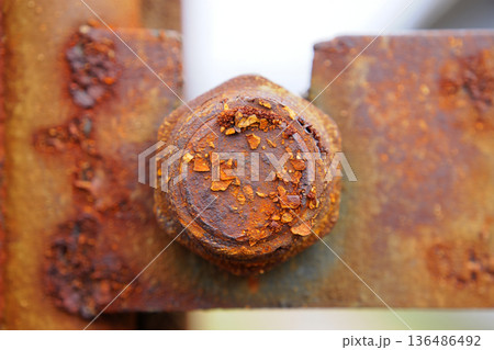 a pile of dry cocoa powder on the wood 136486492