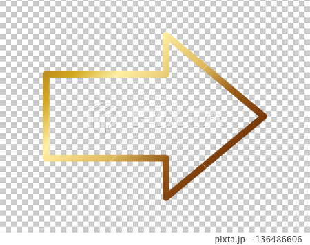 奢華的金色箭形金屬框架 奢華的金色箭形金屬框架 136486606