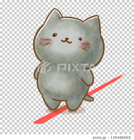 Watercolor illustration of black cats in a garden Watercolor illustration of black cats in a garden 136486668