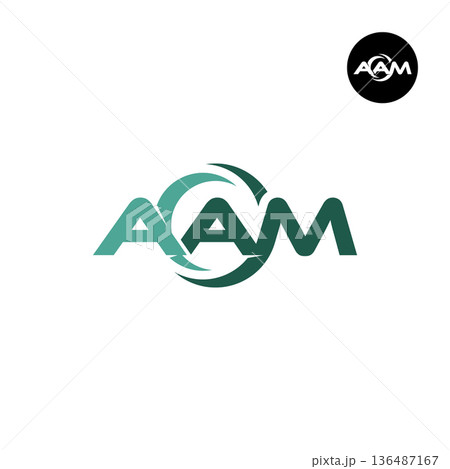 Letter AAM Logo Design Readymade Initial Letter AAM Logo Design Readymade Initial 136487167