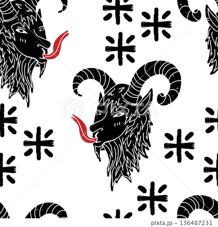 floral pattern with dragon 136487231