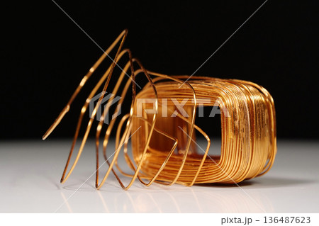 Copper winding of electric current transforme Copper winding of electric current transforme 136487623