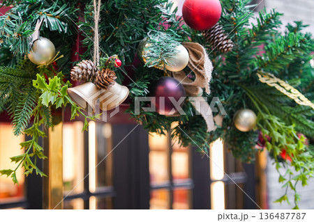Christmas Tree decoration for festival celebration Christmas Tree decoration for festival celebration 136487787
