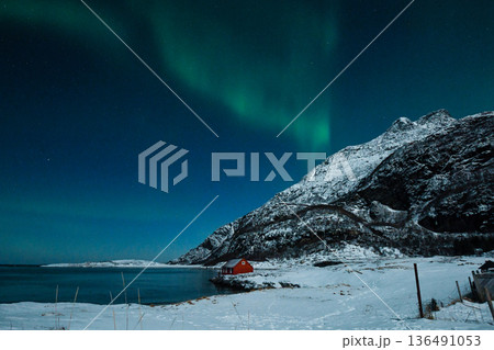 Aurora Borealis in Arctic Norway 136491053