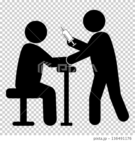 Pictogram of a blood test 136491176