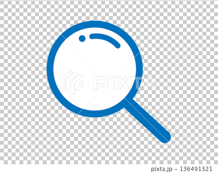 Magnifying glass icon (enlargement mark) 136491321