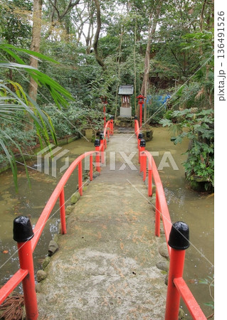 滋賀県草津市の桜の名所　立木神社 136491526
