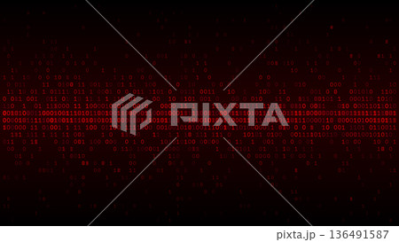 Digital Horizon - Centralized Crimson Binary Pulse and Cyberpunk Data Breach Stream Digital Horizon - Centralized Crimson Binary Pulse and Cyberpunk Data Breach Stream 136491587