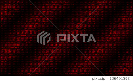 Digital Gridlock - Crimson Binary Array and Cyberpunk Network Integrity Patterns 136491598