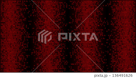 Crimson Binary Matrix - Fragmented Cybersecurity Breach and Surveillance Data Stream 136491626