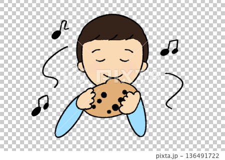 オカリナを演奏する男性 オカリナを演奏する男性 136491722