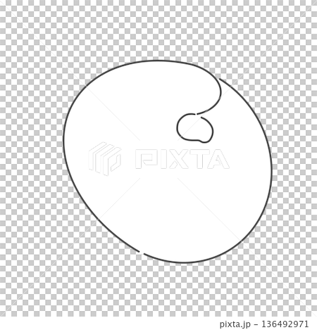 シンプルなベーグルのモノクロイラスト シンプルなベーグルのモノクロイラスト 136492971