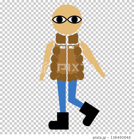 Farmer in down jacket Farmer in down jacket 136493048