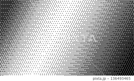 Bitmap effect Halftone Texture Gradient Pixel Dot. For web design app interfaces marketing graphic. Vector illustration 136493465