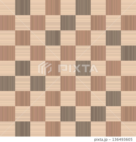 市松模様　木目　寄木細工　正方形　2 136493605